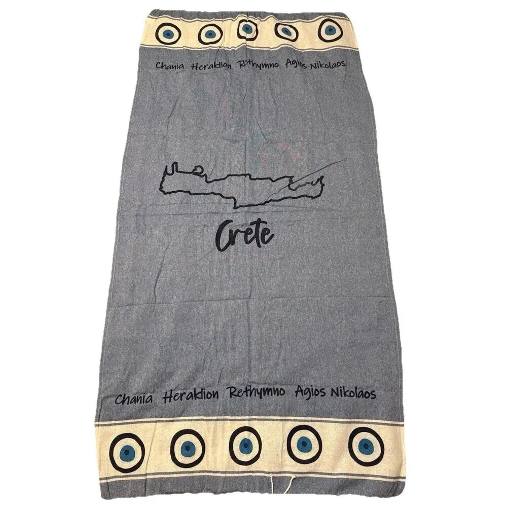 Greecing Pestemal Turkish Hammam Bath Towel Blue 35x71 New